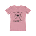 Coquette University Next Level Boyfriend Tee for Women, Coquette Slim Fit Soft Tee, Coquette Bow Baby Doll Tee