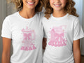 Mama and Mini Coquette T-Shirt Set, Matching Mom and Me Shirts, Pink Drink Graphic Tee, Mother Daughter Outfit, Girly T-Shirt Gift