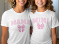 Mama Coquette Pink Bow T-Shirt, Mommy and Me Matching Outfit, Mama and Mini Tee, Mother's Day Gift, Casual Cotton Shirt