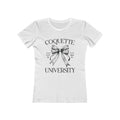 Coquette University Next Level Boyfriend Tee for Women, Coquette Slim Fit Soft Tee, Coquette Bow Baby Doll Tee