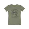 Coquette University Next Level Boyfriend Tee for Women, Coquette Slim Fit Soft Tee, Coquette Bow Baby Doll Tee