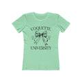 Coquette University Next Level Boyfriend Tee for Women, Coquette Slim Fit Soft Tee, Coquette Bow Baby Doll Tee