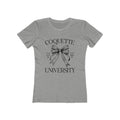 Coquette University Next Level Boyfriend Tee for Women, Coquette Slim Fit Soft Tee, Coquette Bow Baby Doll Tee