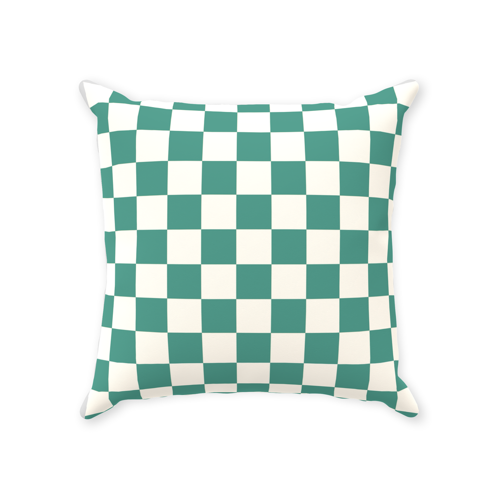 retro checkered Throw Pillows