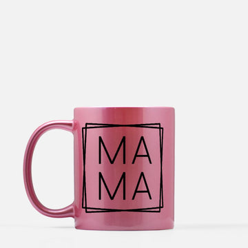 Metallic Pink Mama Mug 11oz. (Pink)