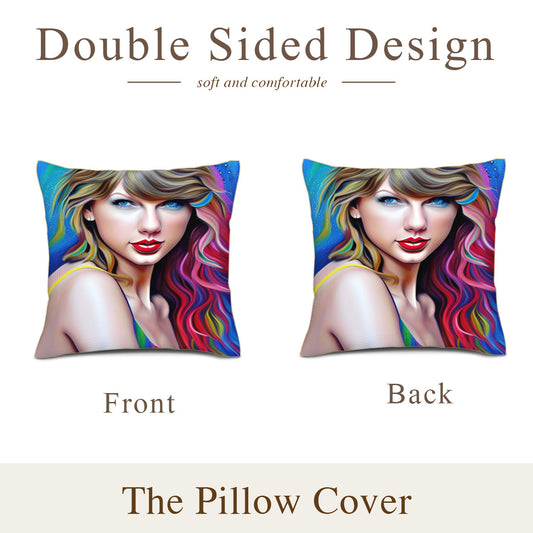 Swift Pillow Case, Taylor Pillow, Taylor Merch, Beautiful Taylor Souvenir Pillow