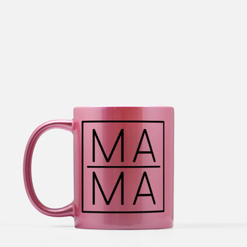 Mama Metallic Pink Mug 11oz. (Pink)