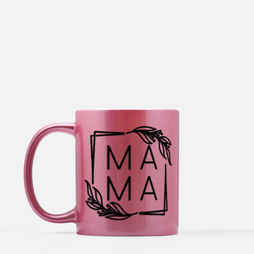 Metallic Pink Mama Mug 11oz. (Pink)