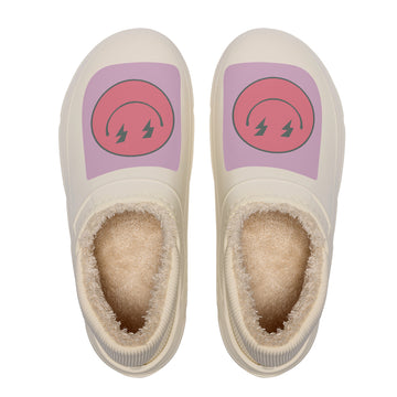 Retro Smiley Face Warm Cotton Slippers