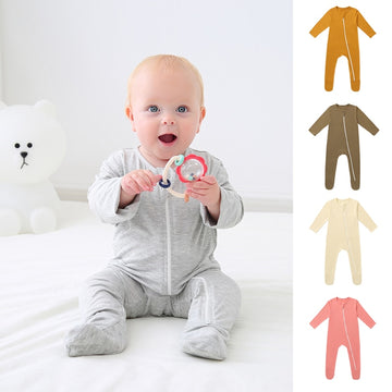 Winter Bodysuits Soild Color Long Sleeve Romper Baby girl boys Clothing Newborn Bamboo Fiber Jumpsuits Toddler Infant Clothes