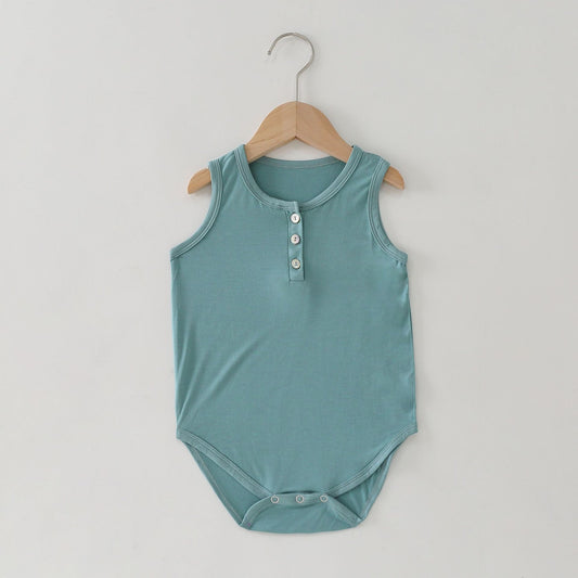 Modal summer Baby Romper Sleeveless pure colour sleepwear Baby Pajamas Newborn Baby Girls Boys Clothes