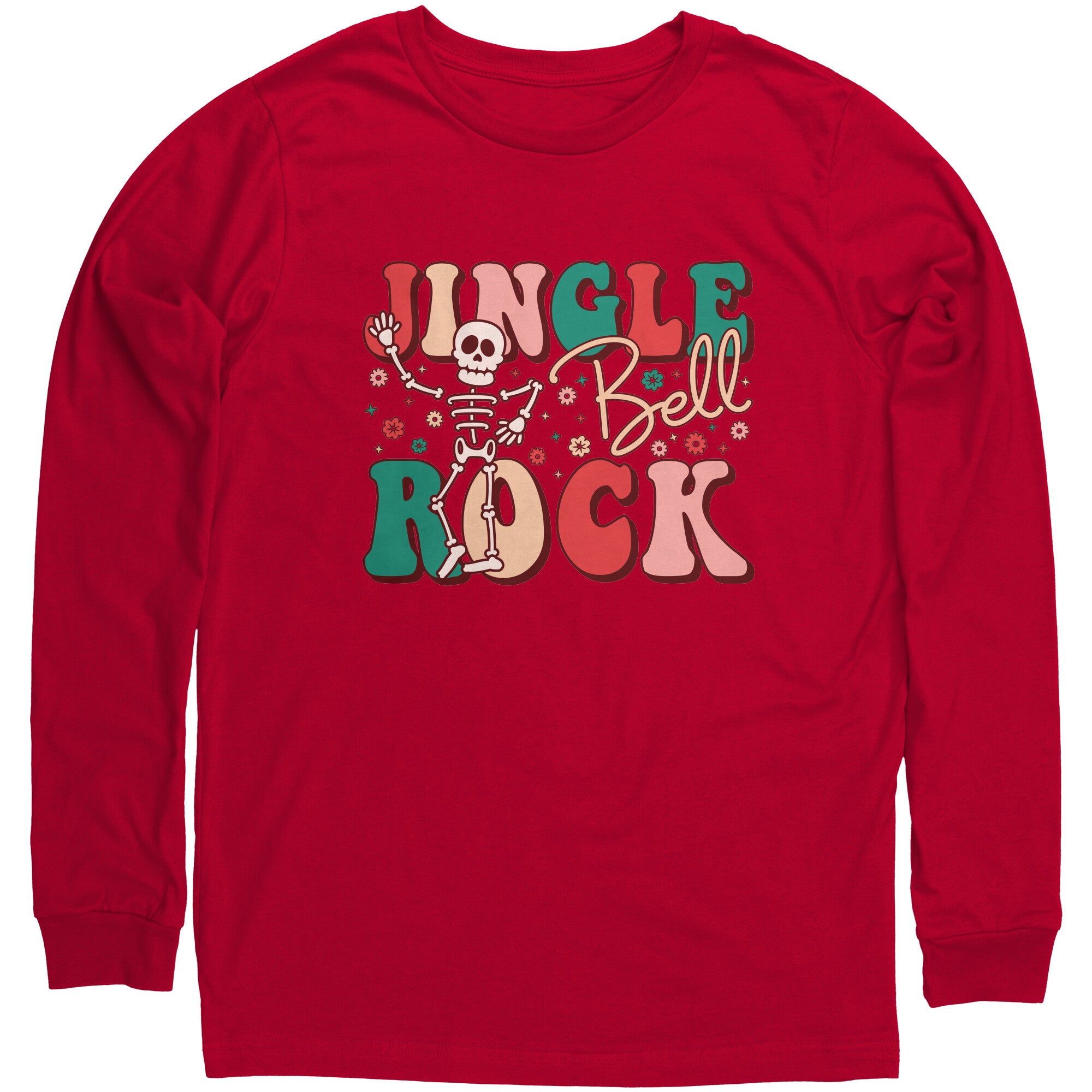 RETRO JINGLE BELL ROCK LONG SLEEVED UNISEX SIZING SHIRT