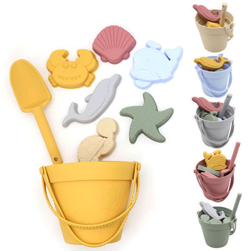 Summer Beach Toy for Kids Soft Silicone Sandbox Set Beach Game Toy for Send Children Beach Play Sand Water Play Tools beach cart