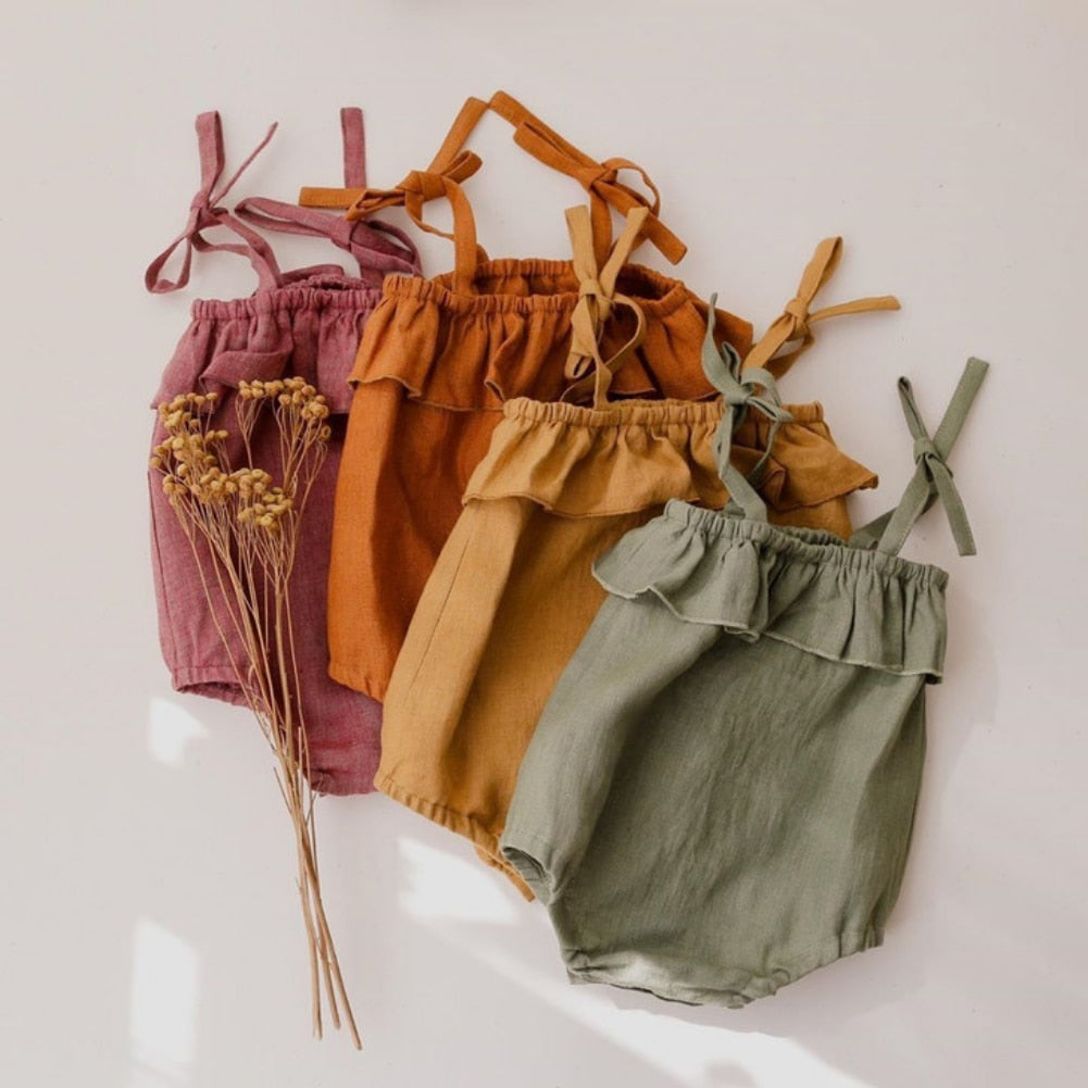 Cotton Linen Newborn Baby Rompers - Perfect for Boys and Girls!