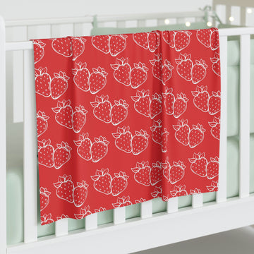 Copy of Strawberry Swaddle Blanket For Newborn Baby Swaddle Blanket for Baby Shower Gift Cute Strawberry Blanket